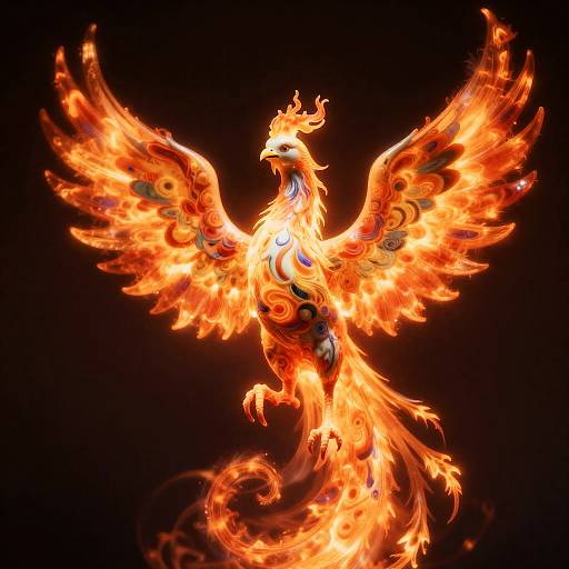 Radiant Phoenix Long-Exposure Art