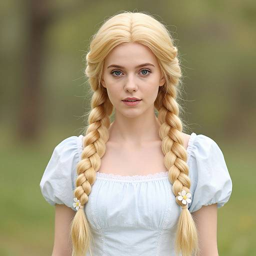 Realistic Blonde Fairy Tale Girl