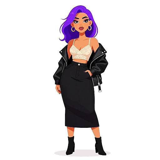 Stylish Urban Woman in Chic Outfit