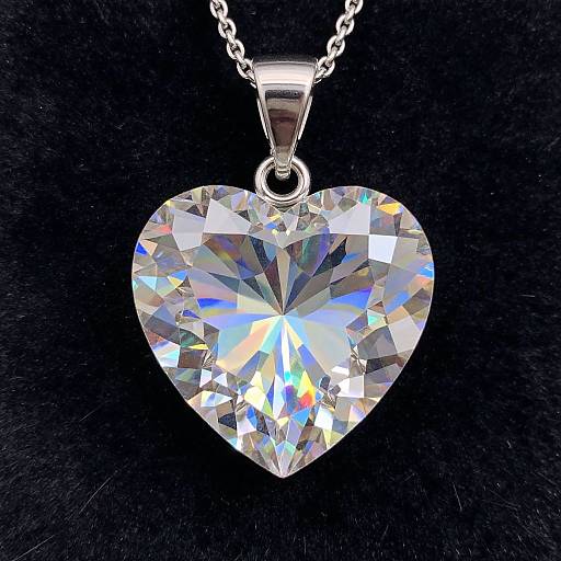 Glowing Heartshaped Crystal Pendant