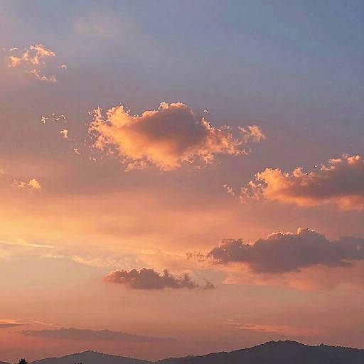 Dreamy Anime Sunset Sky Background