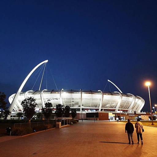 Modern Stadium Night Architecture