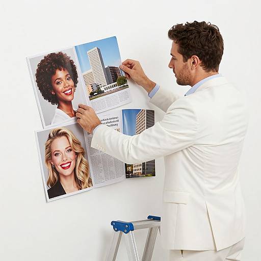 Creative Arrangement of Diverse Magazine Cutouts