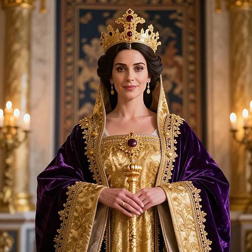 Regal Empress in Lavish Attire