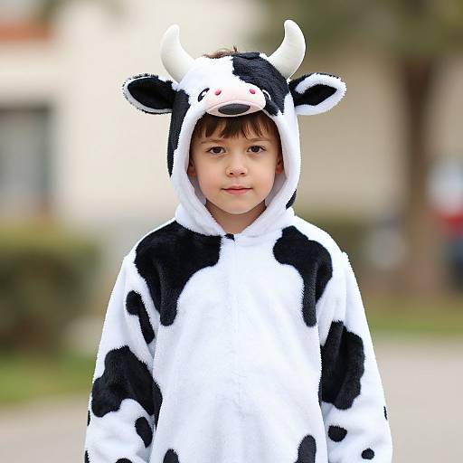 Cow Print Milk Man Costume Outdoors