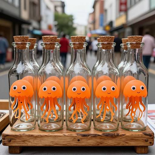 Street Vendor Selling Jellyfish Figurines