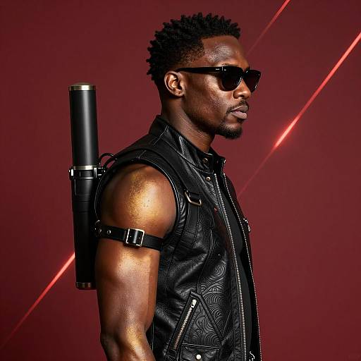 Striking Profile of a Golden Warrior