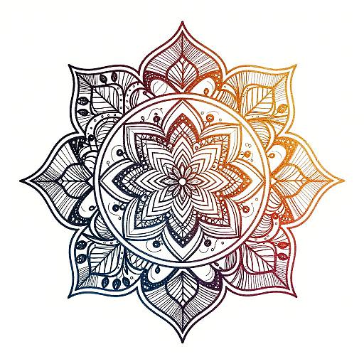 Ornate Mandala with Nature Motifs