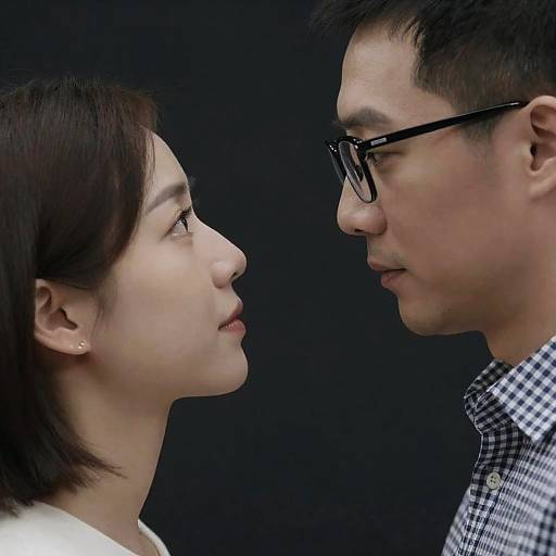 Intimate Profile Shot of Couple