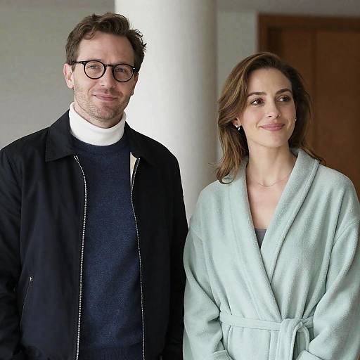 Indoor Portrait of Happy Couple