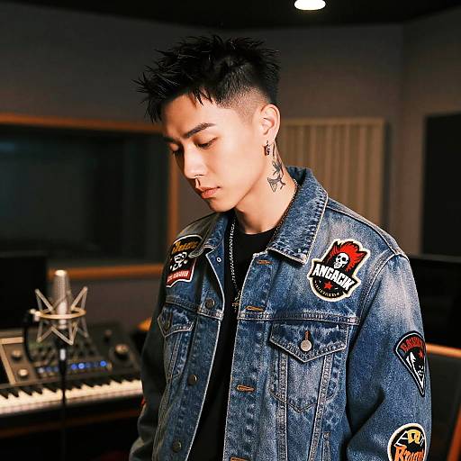 Modern Comb Over Musician Editorial