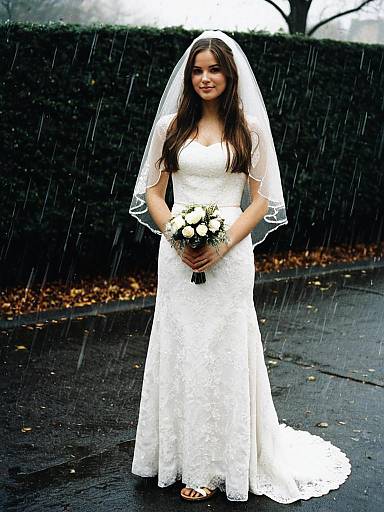 November Rain Bride in White Dress