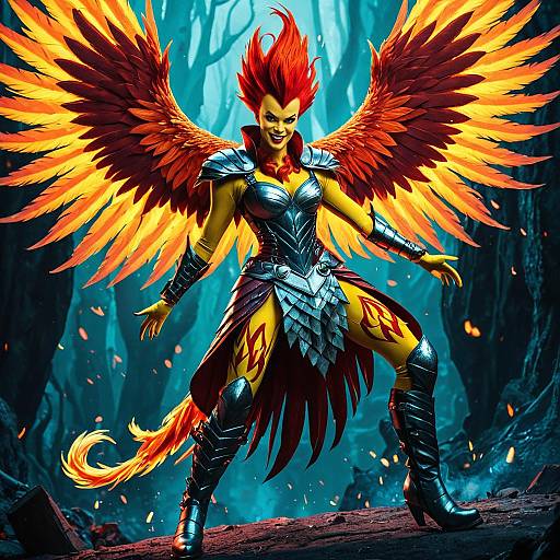 Glamorous Phoenix Warrior Character Concept