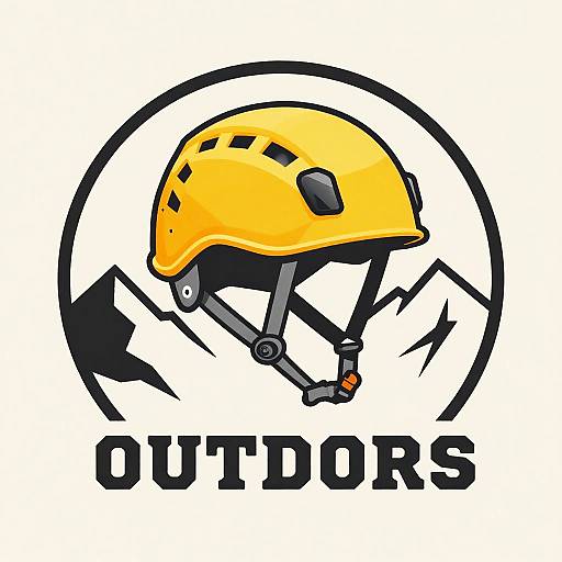 Retro Outdoor Climbing Helmet Logo