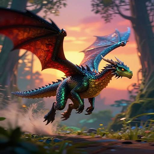 Epic Drake Ride Through Mystical Forest