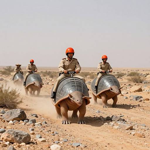 Desert Timekeepers on Armored Creatures