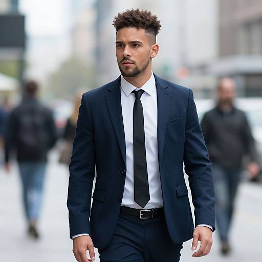 Handsome European Man in Urban Business Scene