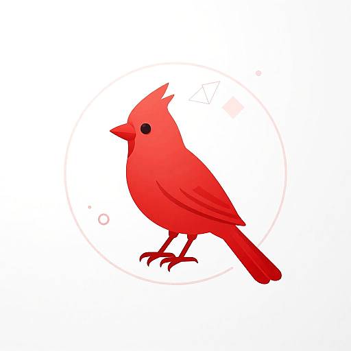 Minimalist Red Canary Icon