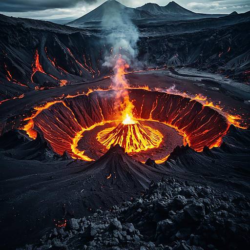 Fire Elementals in a Volcanic Crater