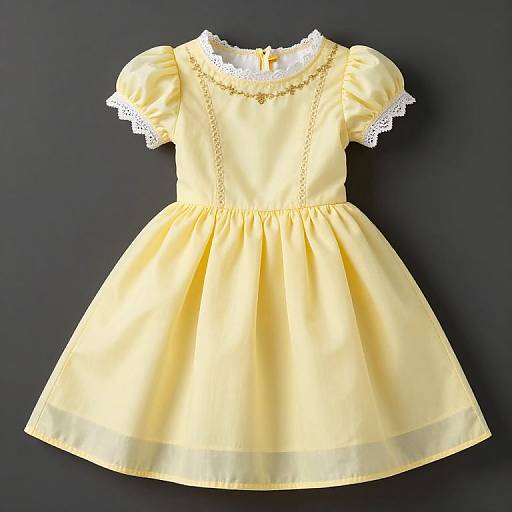 Soft Yellow Pleated Patsy Doll Dress