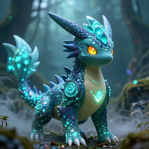 Bioluminescent Mythical Creature Portrait
