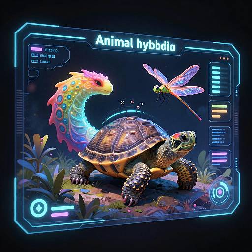 Futuristic Animal Hybrid Generator Interface