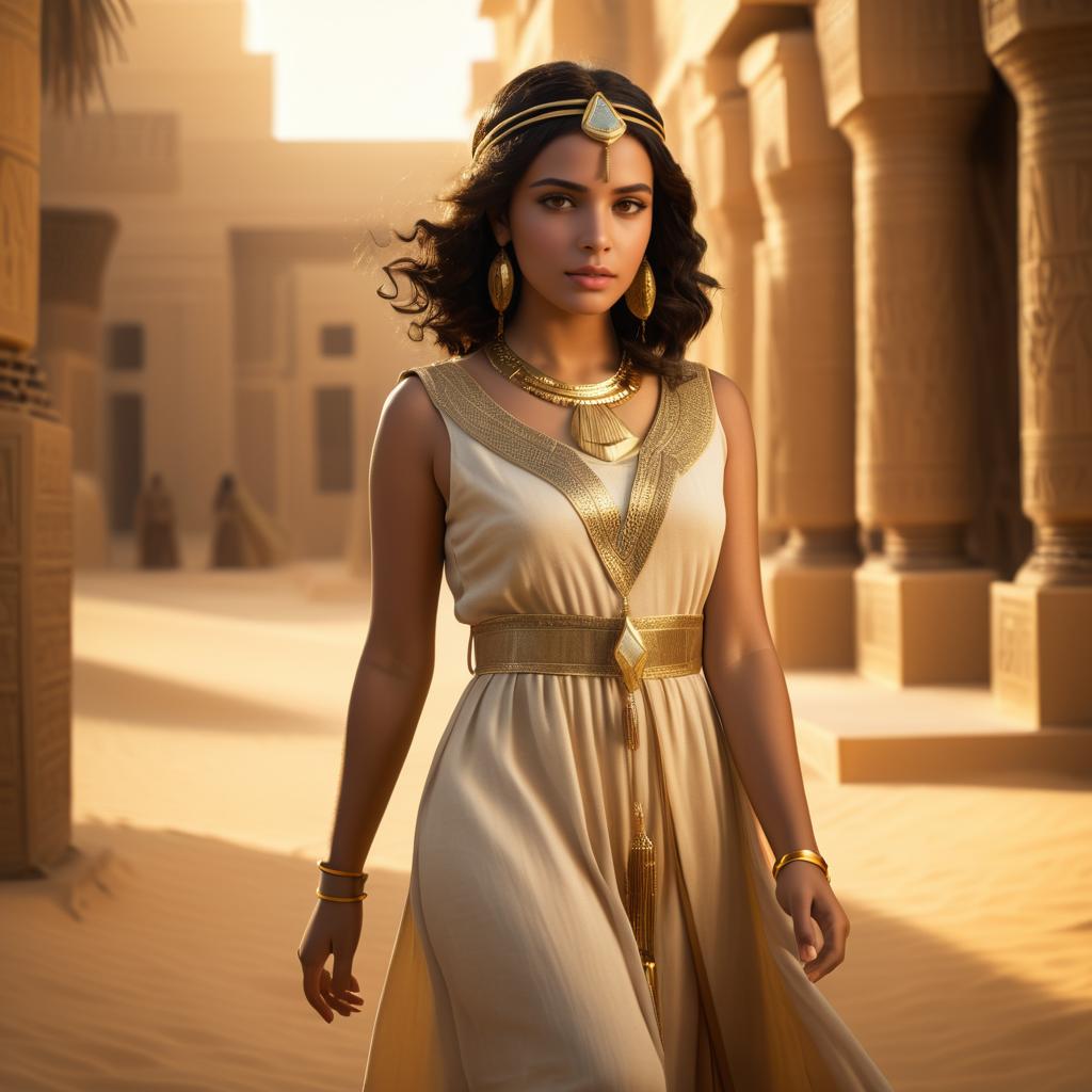 Cinematic Portrait of a Young Egyptian Girl