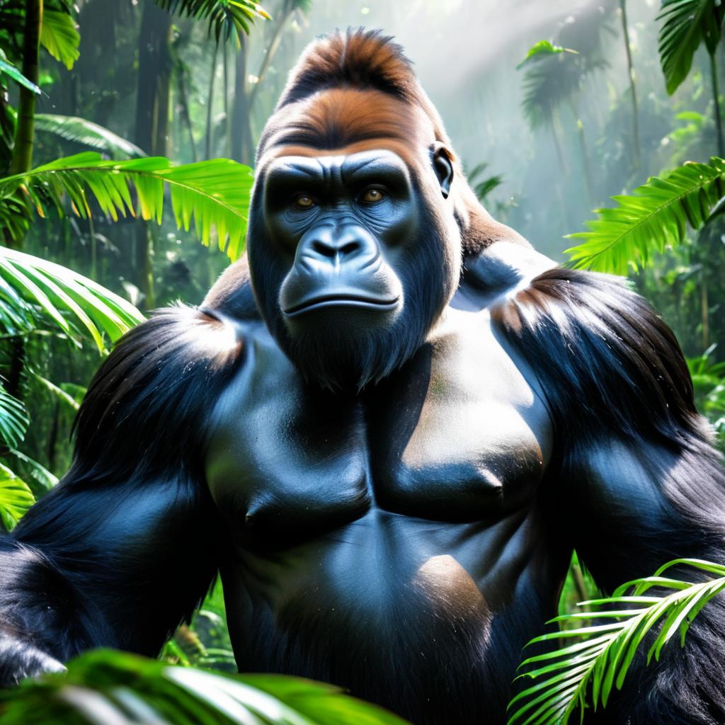 Majestic Gorilla in Ultra-Realistic Detail