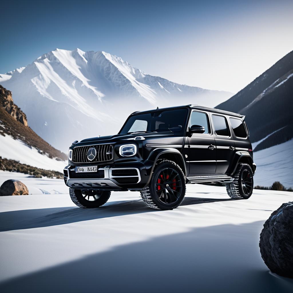 Cinematic Capture of G-Class in Snow