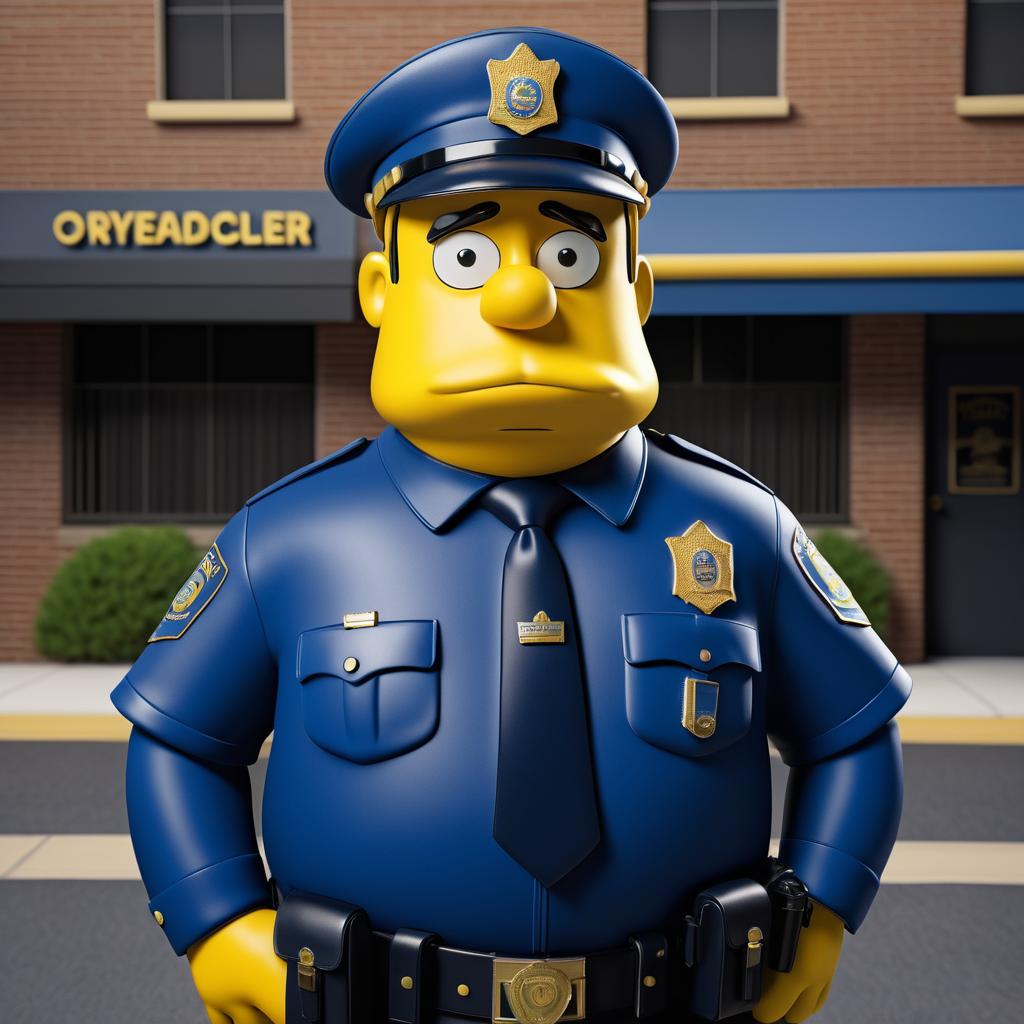 Photorealistic Chief Wiggum Portrait