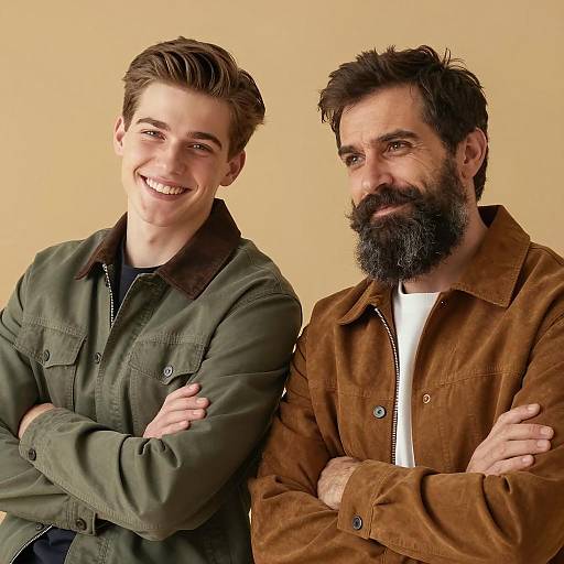 Portrait of Two Men with Arms Crossed