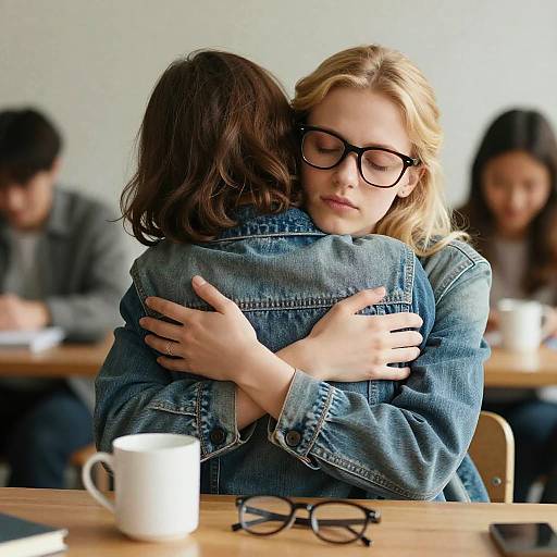 Warm Indoor Hug Over Coffee