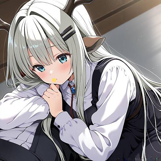 Illustration of Alina (arknights), arknights in the style of Neki (wakiko)