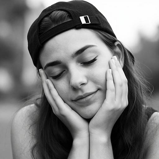 Casual Black and White Portrait