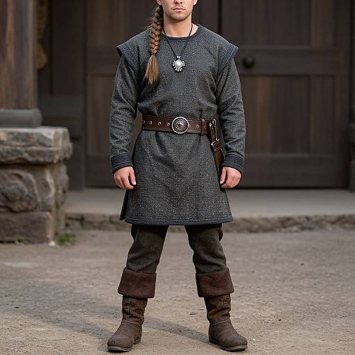 Viking Male Costume with Braid