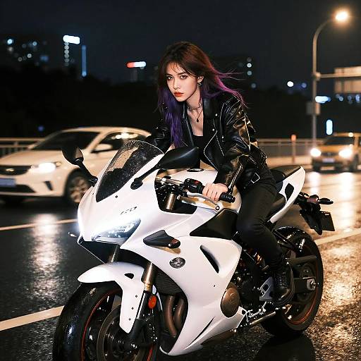Fierce Woman Night Motorcycle Ride