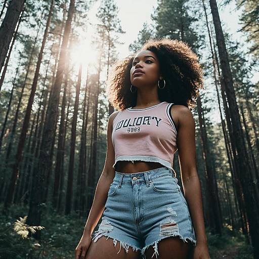 Cinematic Fashion: Woman in Pastel Attire