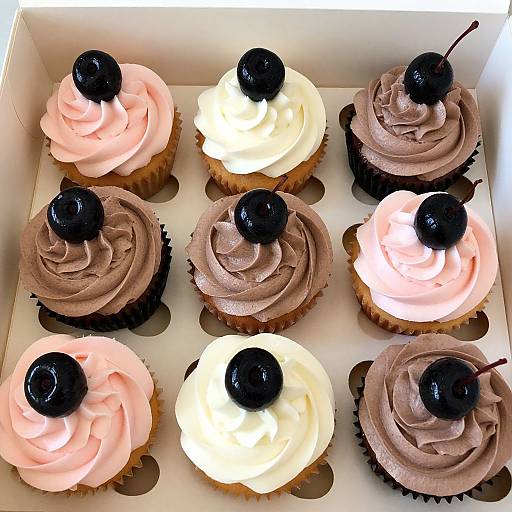 Elegant Pink and Brown Cupcakes