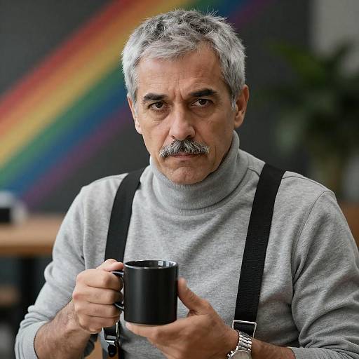 Focused Middle-Aged Man Portrait