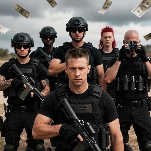 Tactical SWAT Officers in Intense Atmosphere