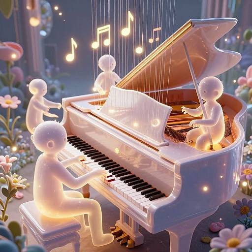 Surreal Translucent Music Creatures