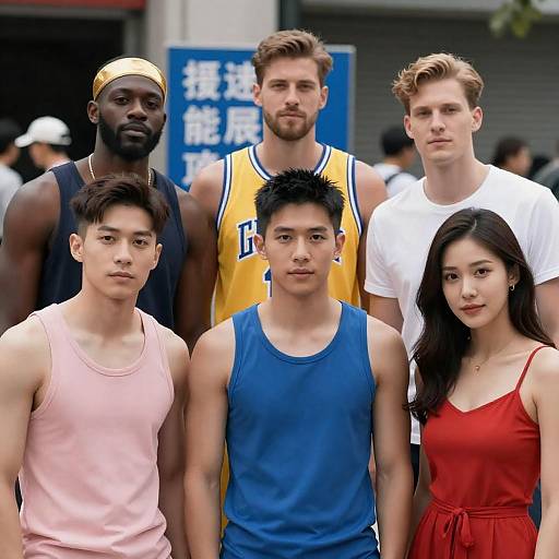 Urban Group Portrait with Diverse Styles