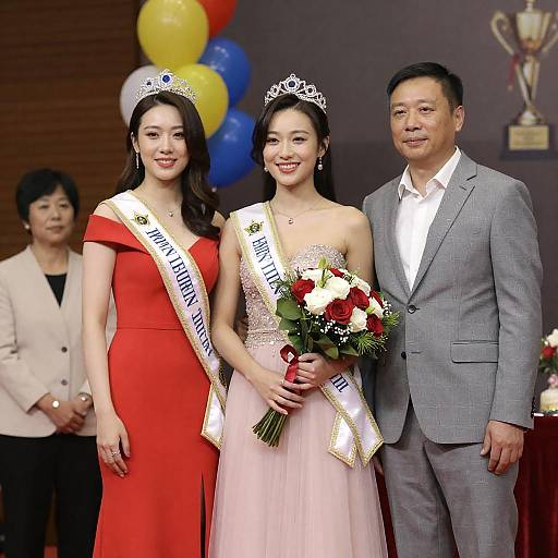 Formal Celebration with Women in Dresses