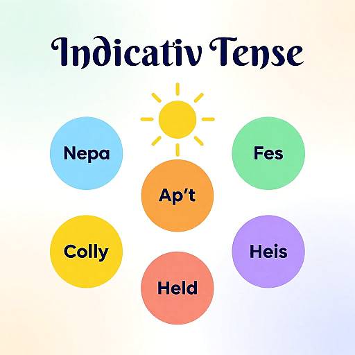 Indicative Tense Educational Infographic