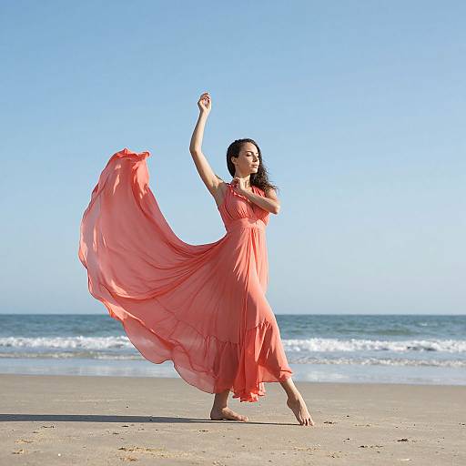 Woman Dancing by the Sea