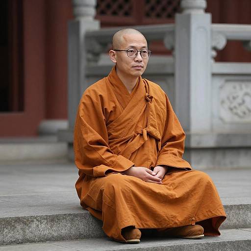 Peaceful Monk: A Moment of Stillness