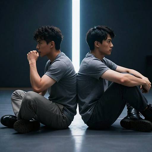 Intense Contrast in Dimly Lit Setting