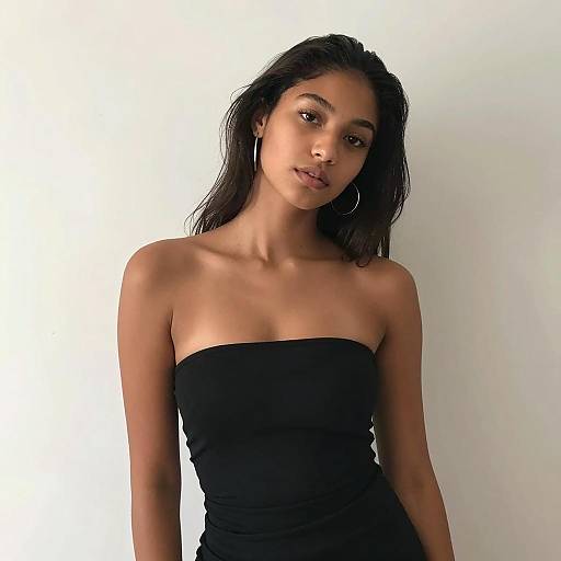 Elegant Portrait of a Dark-Skinned Woman