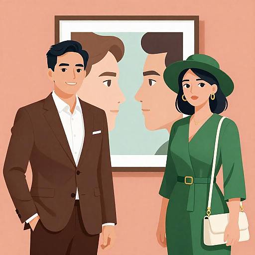 Vibrant Portrait: Man and Woman in Harmony