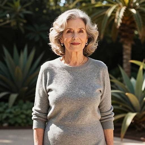 Senior Woman with Wavy Blowout